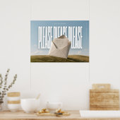 BITTE BITTE BITTE - SC-Zitat-Wandkunstposter Poster (Küche)
