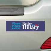 Bitte bitte sich zurückziehen - Anti-Hillary - Autoaufkleber (Auf Auto)