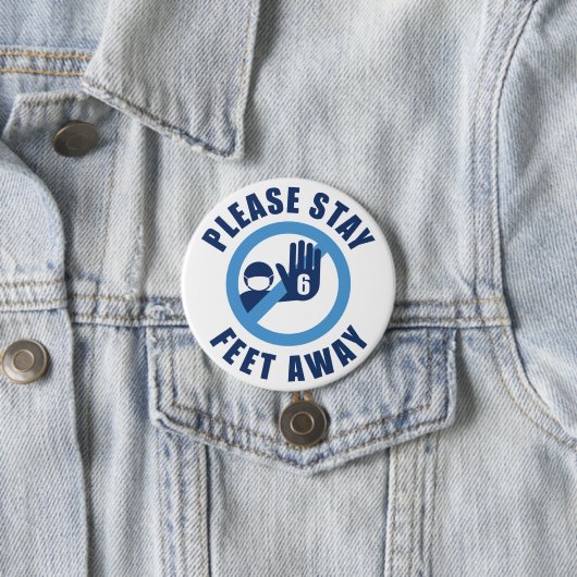 Bitte Bleibe 10 Meter entfernt Button (Beispiel)