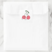 Bitte Bleibe Quadratischer Aufkleber (Tasche)