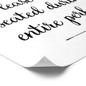 Bitte bleiben Sie sitzen und drucken - Landschaft Poster (Ecke)