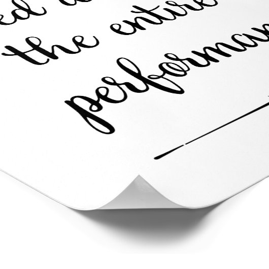 Bitte bleiben Sie sitzen und drucken Poster (Ecke)