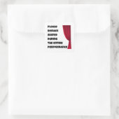 „Bitte Bleiben Sie Sitzend“ Lustiger Badeknopf Quadratischer Aufkleber (Tasche)