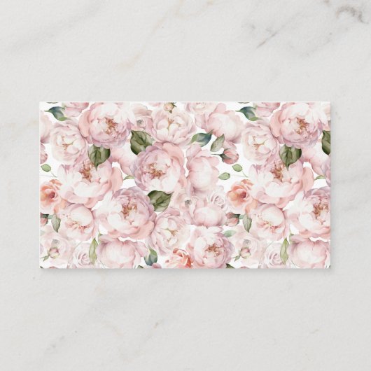 Bitte bringen Sie ein Rezept Blush Pink Floral Dus Begleitkarte (Rückseite)