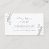 Bitte bringen Sie ein Rezept Dusty Blue Elegante D Begleitkarte (Vorderseite)