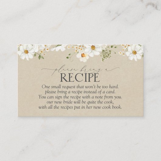 Bitte bringen Sie eine rustikale Daisy-Einschlussk Begleitkarte (Vorderseite)