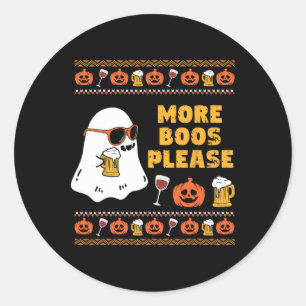 Bitte Buh alte Vintage-Geister Halloween-Kostüm Runder Aufkleber