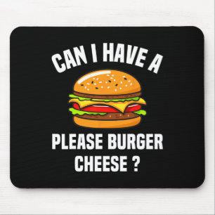 Bitte Burger Käse Hamburger Grillen Funny Sa Mousepad