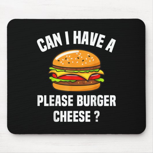 Bitte Burger Käse Hamburger Grillen Funny Sa Mousepad (Vorne)