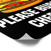 Bitte Burger Käse Hamburger Grillen Funny Sa Poster (Ecke)