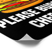 Bitte Burger Käse Hamburger Grillen Funny Sa Poster (Ecke)