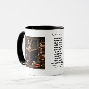 Bitte den Bibliothekar Spaß Puns nicht belästigen Tasse