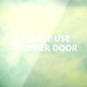 Bitte den Links Pfeil der anderen Tür verwenden Fensteraufkleber (Blatt 3)