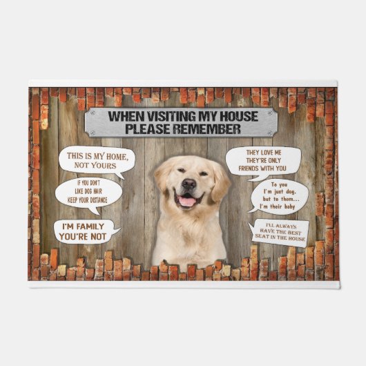 Bitte denken Sie bei einem Besuch in meinem Haus a Fußmatte (Vorderseite)