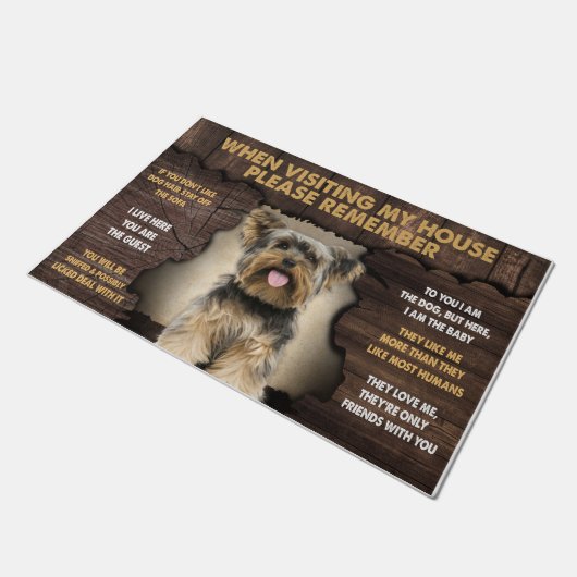 Bitte denken Sie bei einem Besuch in meinem Haus a Fußmatte (Schrägansicht)