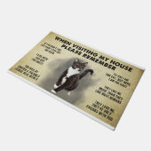 Bitte denken Sie beim Besuch meines Hauses an den Fußmatte (Schrägansicht)