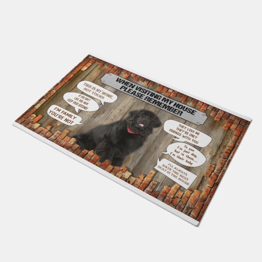 Bitte denken Sie beim Besuch meines Hauses an Neuf Fußmatte (Schrägansicht)