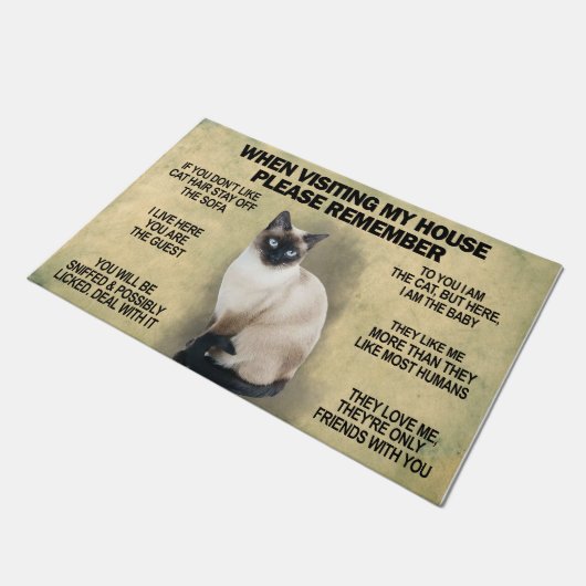 Bitte denken Sie daran, dass Sie bei einem Besuch  Fußmatte (Schrägansicht)