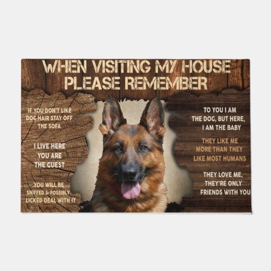 Bitte denken Sie daran, wenn Sie mein Haus besuche Fußmatte (Vorderseite)