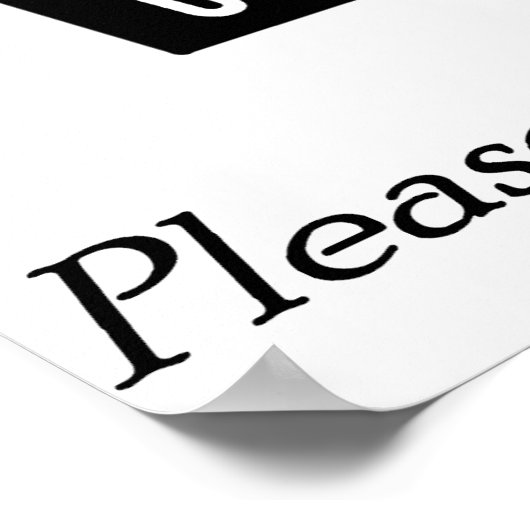 Bitte denken Sie verantwortungsbewusst Poster (Ecke)