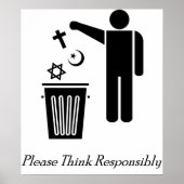 Bitte denken Sie verantwortungsbewusst Poster (Vorne)