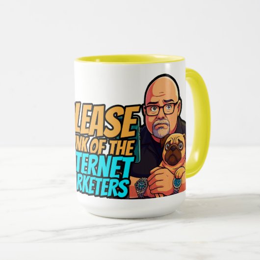 Bitte denkt an die Internet-Marketer Tasse (VorderseiteRechts)