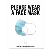 BITTE EIN FACEMASK-Plakat tragen