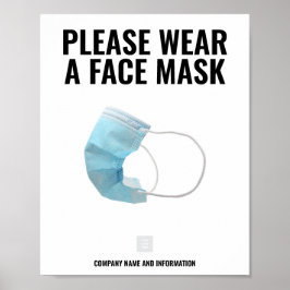 BITTE EIN FACEMASK-Plakat tragen Poster