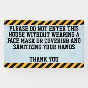 Bitte eine Maske tragen Banner