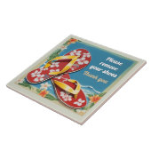Bitte entfernen Sie das Schild Hawaiian Flip Flops Fliese (Seite)