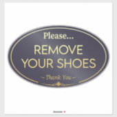 Bitte entfernen Sie Ihr Schuhzeichen Aufkleber (Blatt)