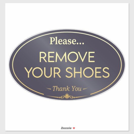 Bitte entfernen Sie Ihr Schuhzeichen Aufkleber (Blatt)