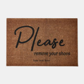 Bitte entfernen Sie Ihre Schuhe Fußmatte (Vorderseite)