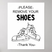 Bitte entfernen Sie Ihre Schuhe Grafik illustriert Poster (Vorne)