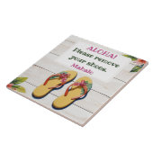 Bitte entfernen Sie Ihre Schuhe Hawaiian Style Fli Fliese (Seite)