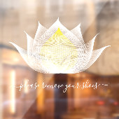 Bitte entfernen Sie Ihre Schuhe Lotus Blume Yoga S Fensteraufkleber (Blatt 2)