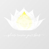 Bitte entfernen Sie Ihre Schuhe Lotus Blume Yoga S Fensteraufkleber (Blatt)