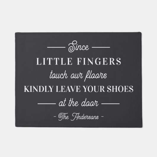 Bitte entfernen Sie Ihre Schuhe Personalisiert Fußmatte (Vorderseite)