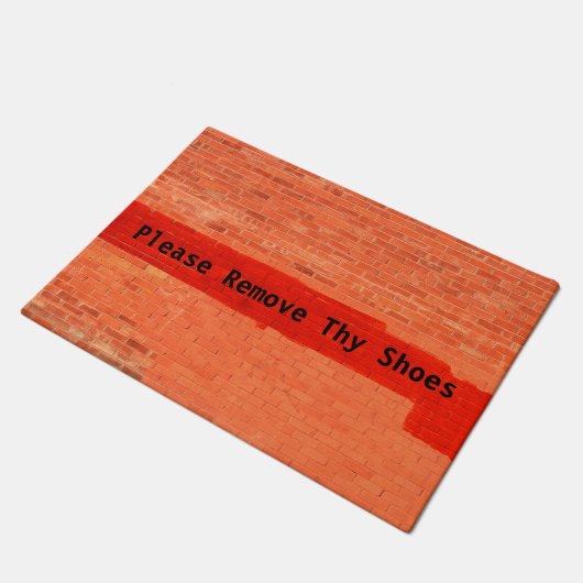 "Bitte entfernen Sie Ihre Schuhe" Spaß Cool einzig Fußmatte (Schrägansicht)