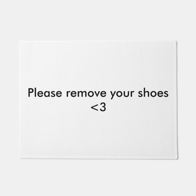 Bitte entfernen Sie Ihre Schuhe Türmatte (Vorderseite)