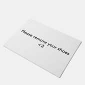 Bitte entfernen Sie Ihre Schuhe Türmatte (Schrägansicht)