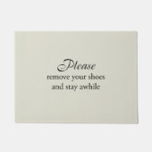 Bitte entfernen Sie Ihre Schuhe und Bleibe Sie ein Fußmatte (Vorderseite)