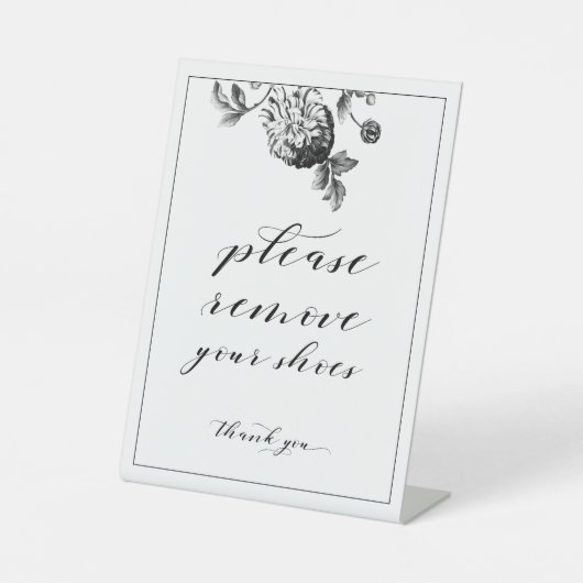 Bitte entfernen Sie Ihre Schuhsignatur Sockelschild (Vorderseite)