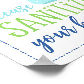 Bitte entschärfen Sie Ihre Hände Poster (Ecke)