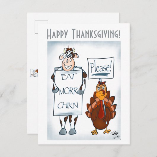 Bitte Erntedank Einladung Postkarte (Vorne/Hinten)