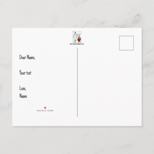 Bitte Erntedank Einladung Postkarte (Rückseite)