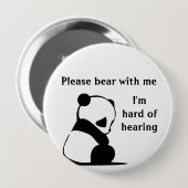 Bitte ertragen Sie mit mir Im schweren Abzeichen Button (Vorne & Hinten)