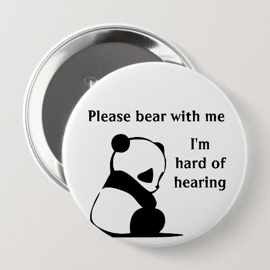 Bitte ertragen Sie mit mir Im schweren Abzeichen Button (Vorne & Hinten)