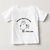 Bitte essen Sie mich nicht, i-Liebe Sie (Schafe) Baby T-shirt (Vorderseite)