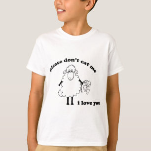 Bitte essen Sie mich nicht, i-Liebe Sie (Schafe) T-Shirt